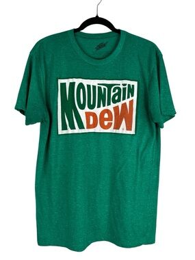 Mountain Dew Men's Classic Linen Blend Short Sleeve T-Shirt Size Large